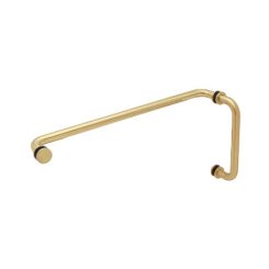 FHC Round Profile 6" Pull Handle And 18" Towel Bar Combo With Metal Washers, Satin Nickel (US15) Finished