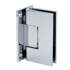 FHC Venice Adjustable Square Wall Hinge for Shower Doors - Full Back Plate, Satin Nickel (US15) Finished