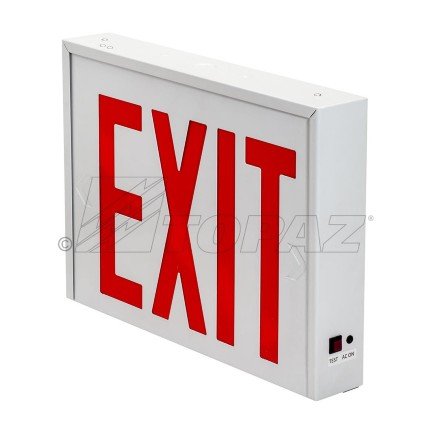 Topaz ES/LED/RW/B-NYC LED Indoor Luminaries Exit & Emergency Lighting, Steel, NYC Approved Exit Sign