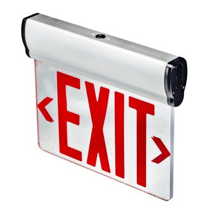 Topaz ESEL/DFS/RMR/B-NY LED Indoor Luminaries Exit & Emergency Lighting, Mirrored Edge, Double Face, NYC Approved