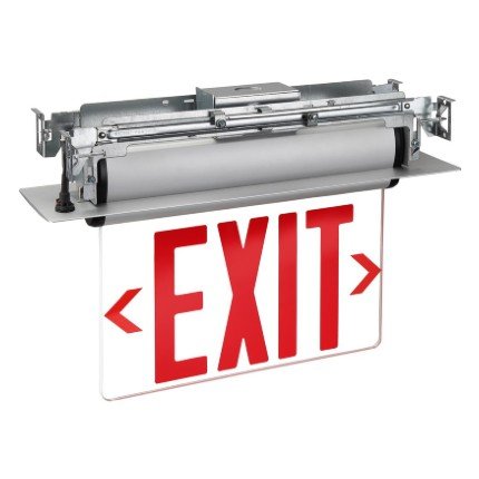 Topaz ESEL/SFR/RCL/B-NYC LED Indoor Luminaries Exit & Emergency Lighting, Mirrored Edge, Double Face, NYC Approved