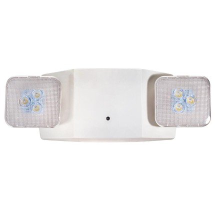 Topaz EL2/LED/WH/RC LED Exit Sign with 2-Lamp Heads and Battery Backup, Remote Capable