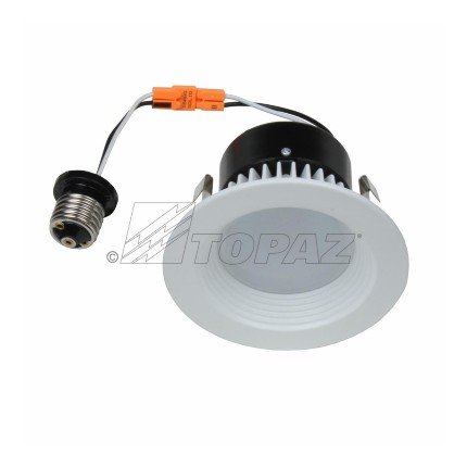 Topaz Designer LED Recessed Downlights, 4" 4000K CCT 11W, Round Baffle Trim