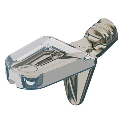 Hafele Shelf Support, with Transparent Rubber Pad, Zinc, Nickel Plated