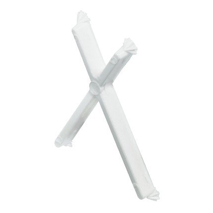 Hafele Shelf Hold-Down with Points, for 13/64" (5 mm) Diameter Hole, Plastic, White