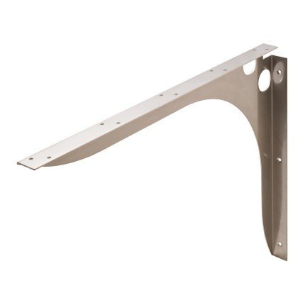 Hafele SpeedBrace Work Surface Bracket, Rigid, Centers, 305 mm x 38 mm x 203 mm (LxWxH), Stainless Steel