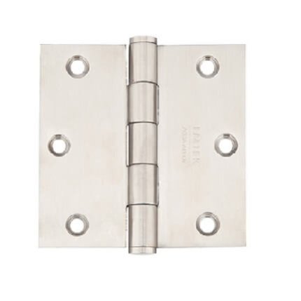 Emtek 9821332D Stainless Steel, Plain Bearing, 3.5" x 3.5", Square Corner - PAIR