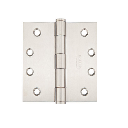 Emtek 9821532D Stainless Steel, Plain Bearing, 4.5" x 4.5", Square  Corner - PAIR