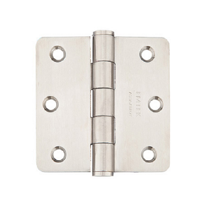 Emtek 9812332D Stainless Steel, Plain Bearing, 3.5" x 3.5", 1/4 Radius  Corner - PAIR