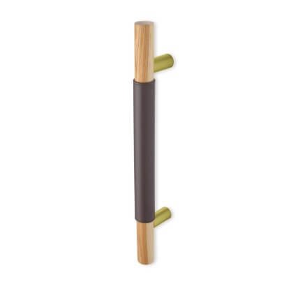 Rockwood RM4118 ArborTek - Wood Pulls with Leather Grip, Straight Pulls - Flat Ends