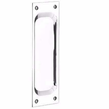 Emtek #2216 Brass Flush Door Pulls - Classic Rectangular, 2-1/2" x 7-1/2"