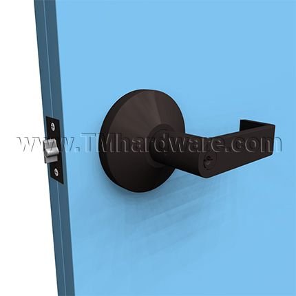 Falcon B Series Grade 2 Cylindrical Lever-Dane in US10B finish applied to Interior Door