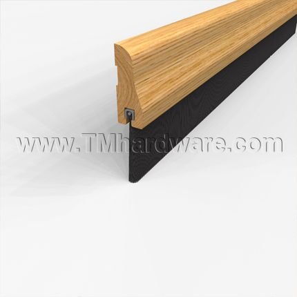 Pemko #18100WNB36 Door Sweep, 1" Oak Casing with .938" Nylon Brush, 36" Length