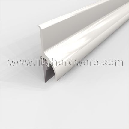 Aluminum Door Bottom Sweep with Rain Drip Cap and Vinyl Fin Seal
