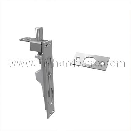 Rockwood 557 Manual Flush Bolt For Fire Rated Plastic and Wood Covered Doors, Satin Chrome Finish - QuickShip