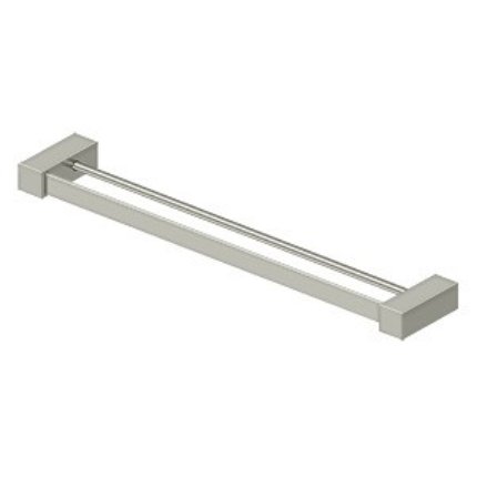 Deltana Zinc-Aluminum Double Towel Bar Satin Nickel (US15) Finished
