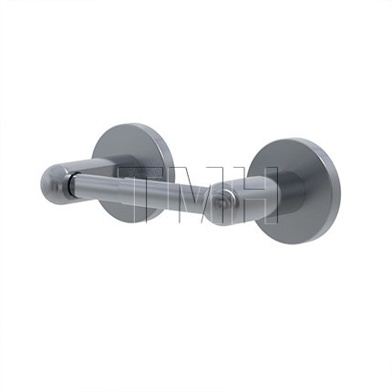 Emtek S7220 Stainless Steel Paper Holder Spring Rod Style with Disk Rosette, 6-3/16” CTC Length