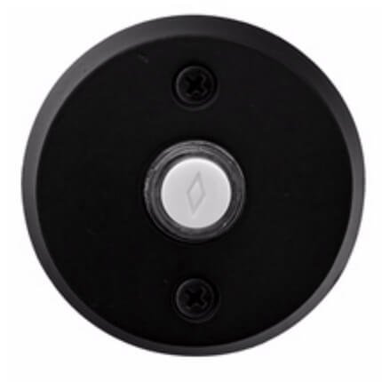 Emtek 2422 Sandcast Bronze Doorbell Button with #2 Rosette, 2-3/4" Dia.