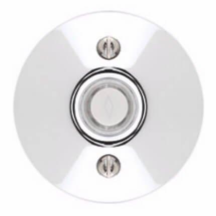 Emtek 2457 Doorbell Button with Modern Rosette, 2-3/4" Dia.