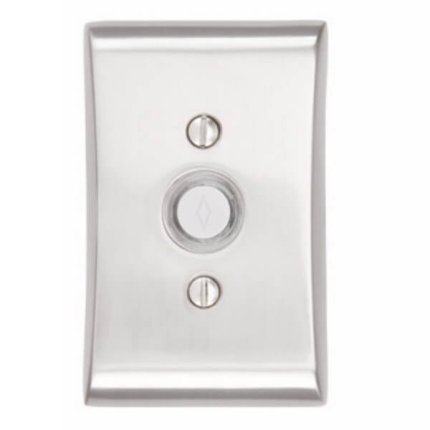 Emtek 2460 Doorbell Button with Neos Rosette, 4" x 2-5/8" Dim.