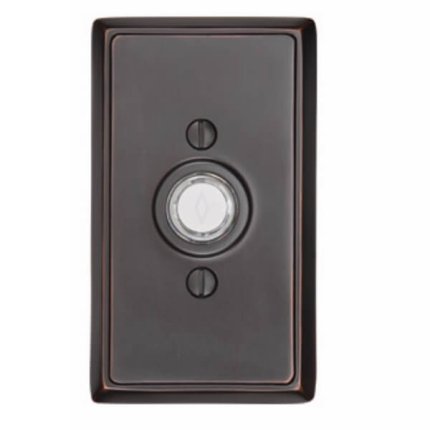 Emtek 2403 Doorbell Button with Rectangular Rosette, 2-9/16" x 4-3/8" Dim.