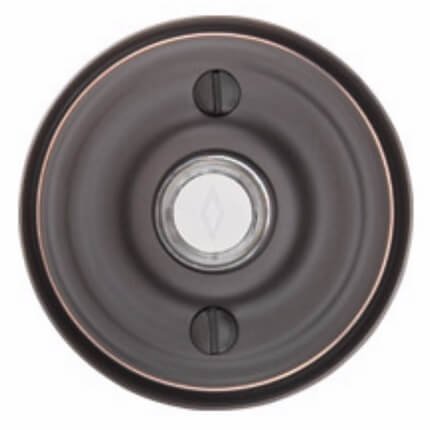 Emtek 2400 Doorbell Button with Regular Rosette, 2-3/4" Dia.