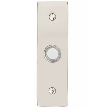 Emtek 2440 Doorbell Button with 1-1/2" x 5" Rosette Stretto Plate