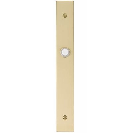 Emtek 2441 Doorbell Button with 1-1/2" x 11" Rosette Stretto Plate