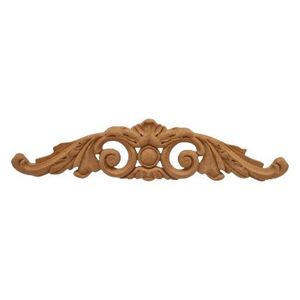 Hafele Wooden Onlay, Acanthus Collection, 20" x 4-1/2" x 5/8", Cherry finish