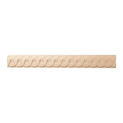 Hafele Wooden Moulding, Guilloche Collection, 3/4" x 1/4" x 96" (H x D x L), Beech finish