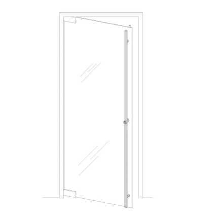 Rockwood INSFL3301 Locking Door Pull with Flat Latch for Inswing, Full Height - Bolts Up