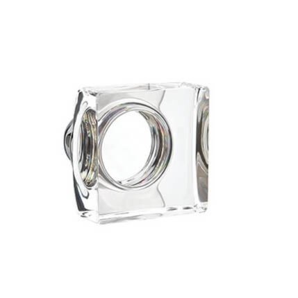 Modern Square Crystal Knob in Polished Chrome Finish