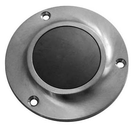 Satin Nickel Rockwood 415 Solid Cast Door Door Stop With Convex Bumper,