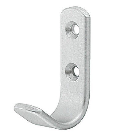 Hafele Aluminum Coat Hook, 11/16" x 1-3/8" x 2-7/16"