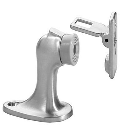 Rockwood 485 Heavy Duty Cast Brass Floor Mounted Door Stop With Keeper