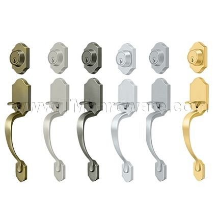 Deltana Hanover Residential Handleset, Knob Interior, Solid Brass