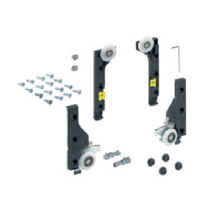 Hettich SlideLine M 9156339 Sliding Door Hardware for Overlay Doors up to 66 Lbs.