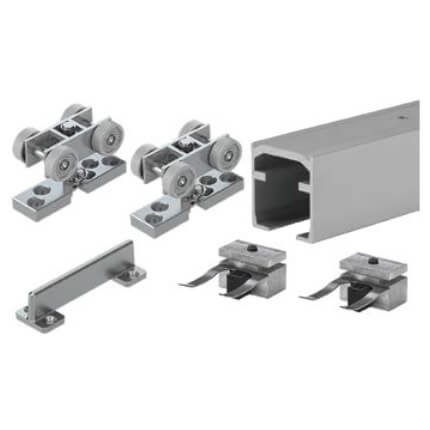 Hettich TopLine Grant XHD Sliding Door Hardware and Track, Doors up to 500 Lbs.