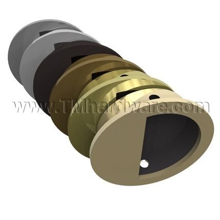 CLEARANCE Rockwood 95R - Round Flush Door Pull, Cast Brass, US10BE