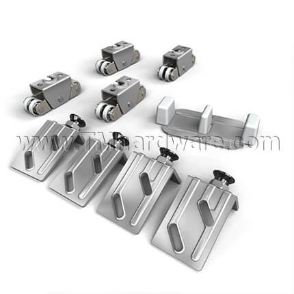 Hettich TopLine Grant 72-118 Sliding Hardware, Bypass Doors 1 1/8" Thick, 150 Lbs.