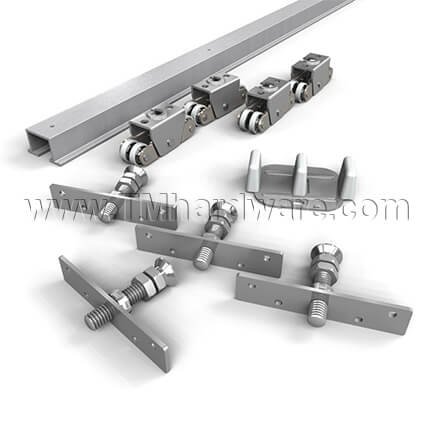 Hettich TopLine Grant 72-222 Sliding Hardware and Track, 3/4" Bypass Doors, 150 Lbs.