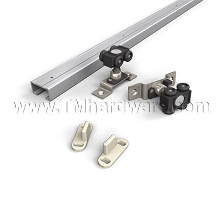 Hettich Grant 75E Sliding Door Hardware and Track, Doors up to 75 Lbs.