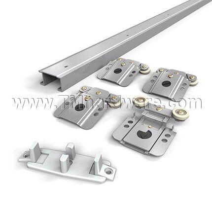 Hettich TopLine Grant 6064 Sliding Hardware and Track, For Bypass Doors, 75 Lbs
