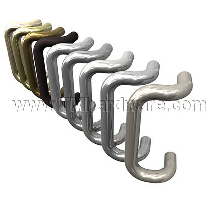 Hager #11 Round Offset Door Pull, 3/4" Diameter, CTC 6" - 12"