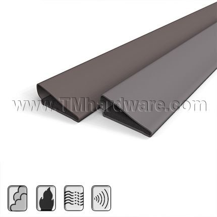 NGP 9750 Adhesive Weatherstrip with .5" Wide TPE and Intumescent Bulb Seal