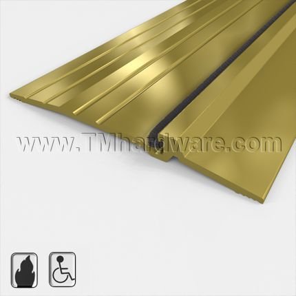 Pemko #2005BP Latching Panic Exit Threshold, 5" Bronze with Brush Seal, .25" H