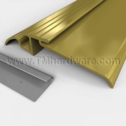 Pemko #136B Interlocking Threshold, 4.8" W Bronze with Water Return, 1" H