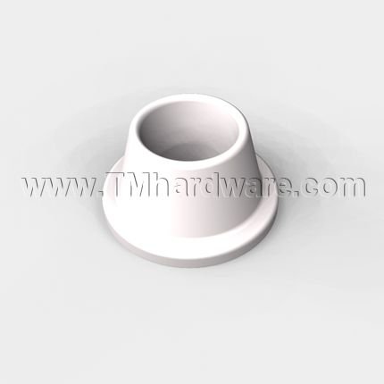 Rockwood 432W White Duraflex Concave Bumper, Self Adhesive Mounting