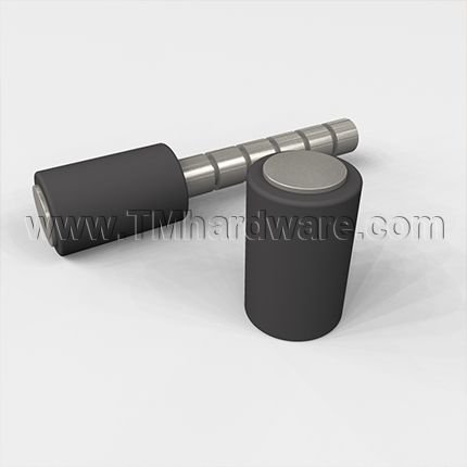 Rockwood 468 Wrought Stainless Steel and Black Rubber Bumper Heavy Duty Door Stop