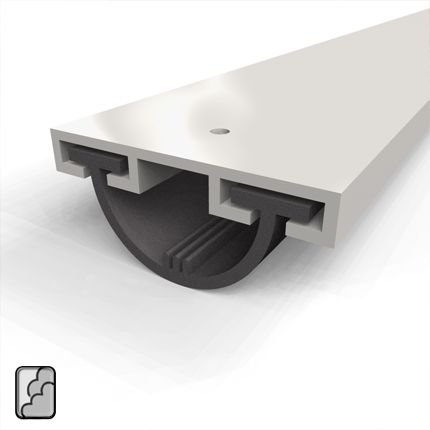 Zero #52A Door Sweep, Aluminum Track with .688" Neoprene Seal